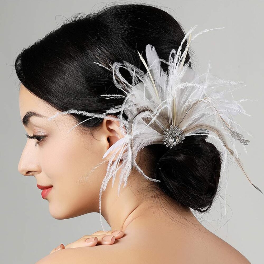 Flapper Feather Hair Clip